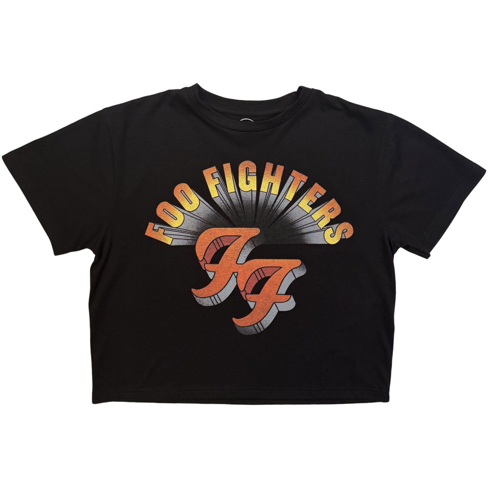 Foo Fighters - Retro Rock Emblem Crop top - Schwarz